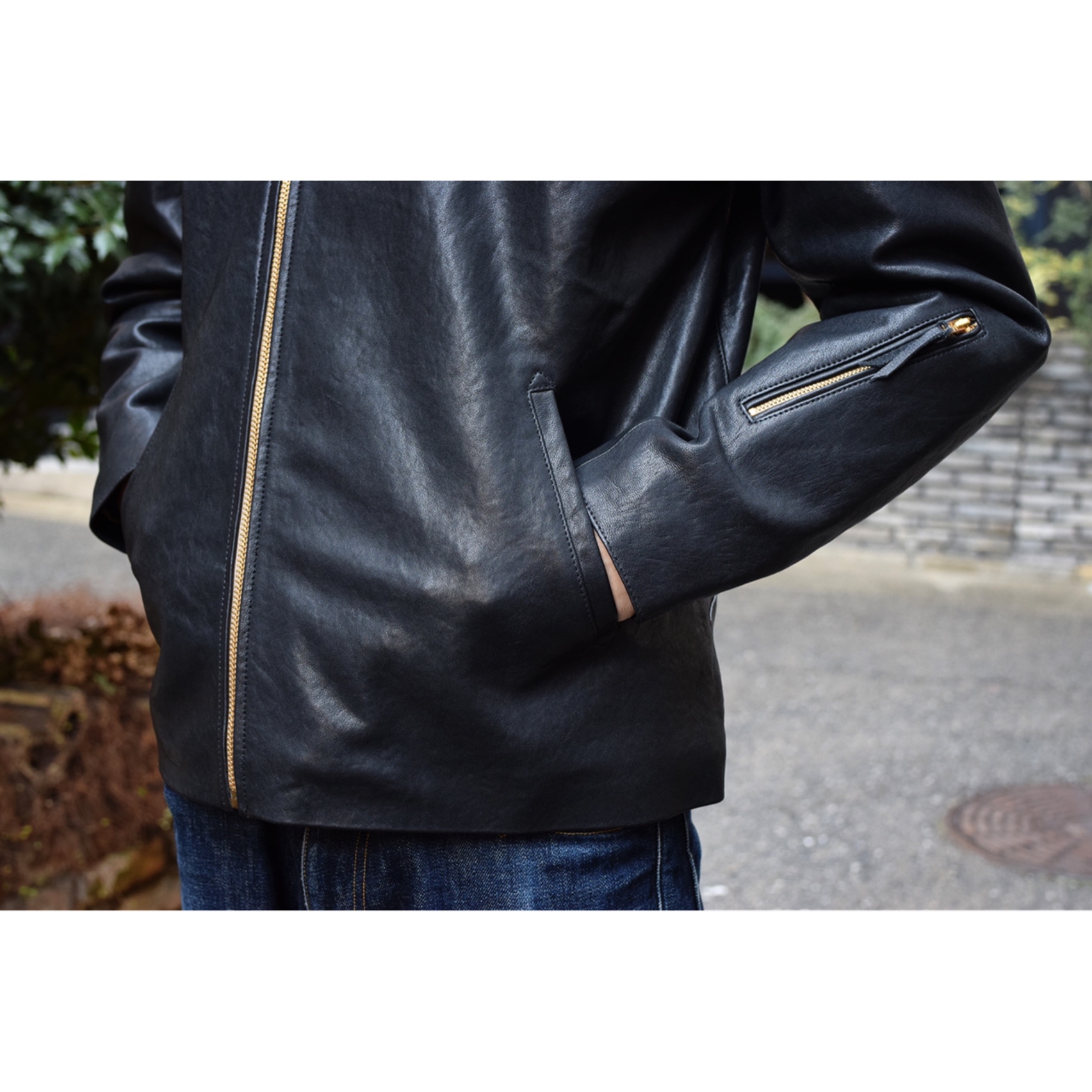 New name! ONLINE STORE / DRESS HIPPY/DH-RIDERS LEATHER JACKET (BLACK)