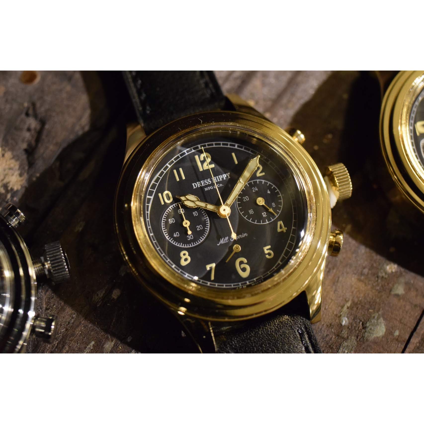 NO name! ONLINE STORE / DRESS HIPPY/MILL SUPERIOR WATCH (GOLD×BLACK)