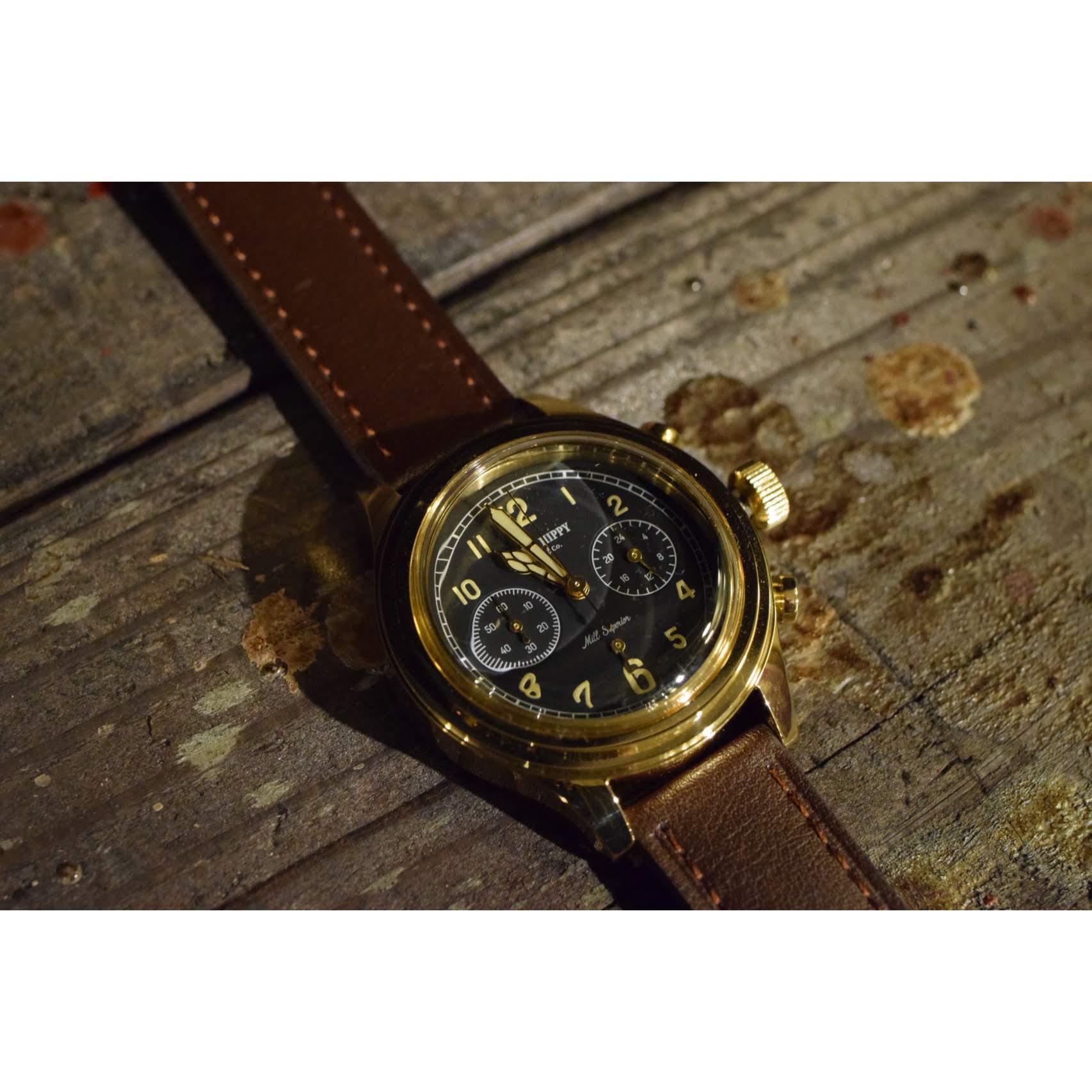 New name! ONLINE STORE / DRESS HIPPY/MILL SUPERIOR WATCH (GOLD×BROWN)