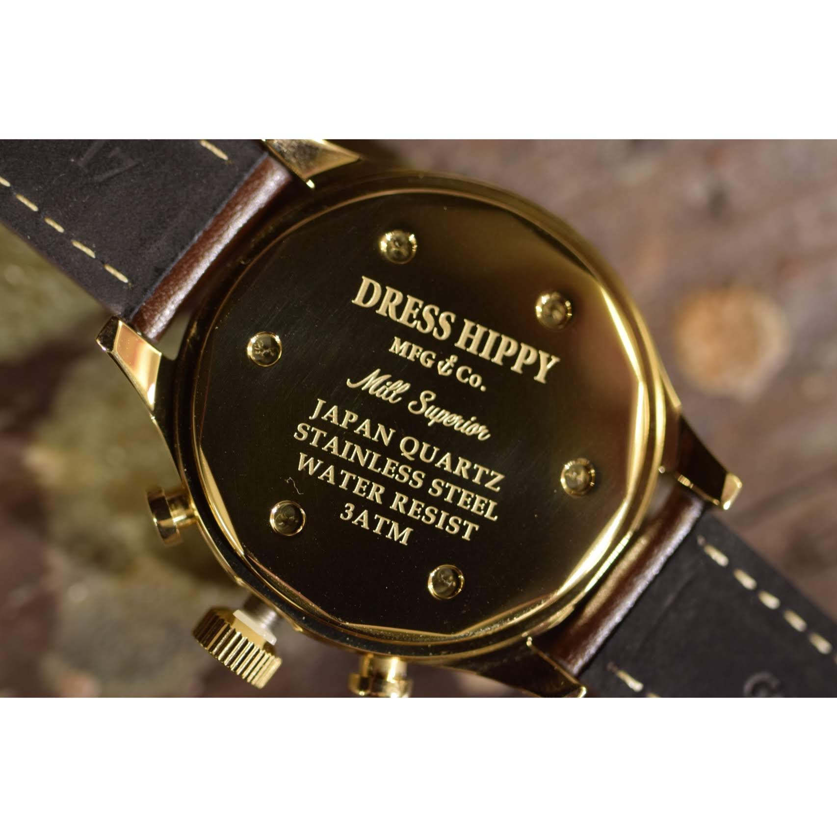 NO name! ONLINE STORE / DRESS HIPPY/MILL SUPERIOR WATCH (GOLD×BROWN)